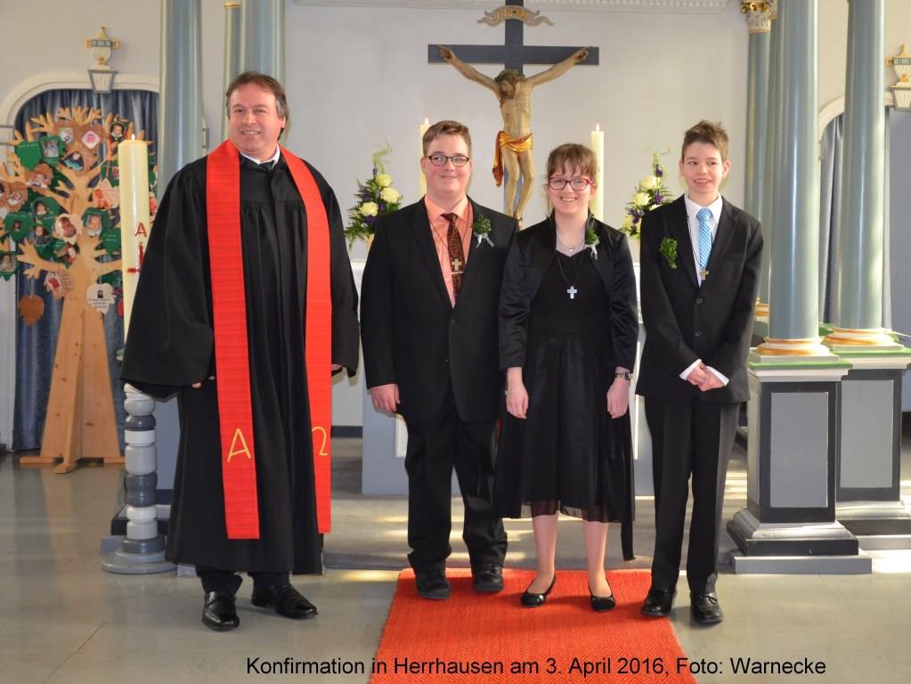 Konfirmanden 2016 in Herrhausen